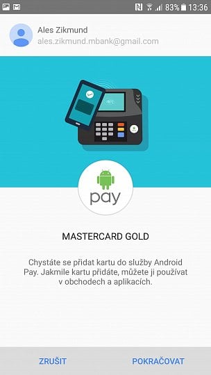 mBank a její platební karty v Android Pay. (14. 11. 2017)