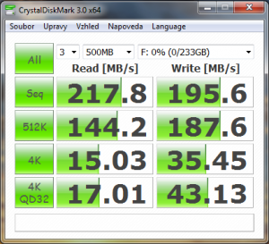 Intel 510 - zaplevelený systém (IDE)