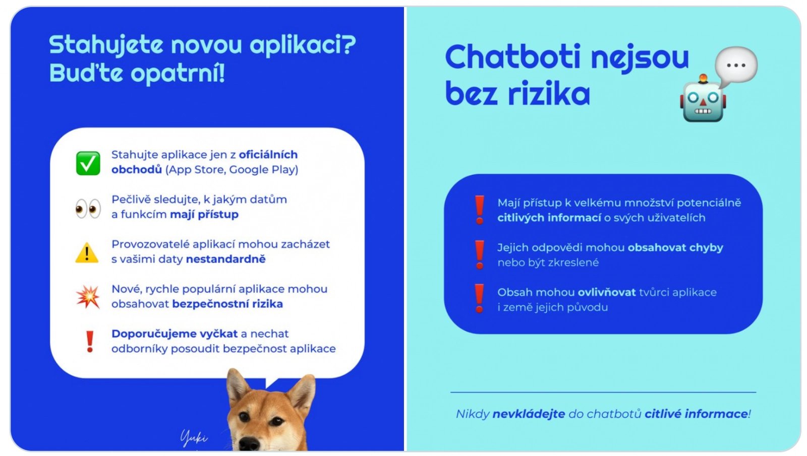 NÚKIB upozorňuje na bezpečnost nových chatbotů a umělých inteligencí