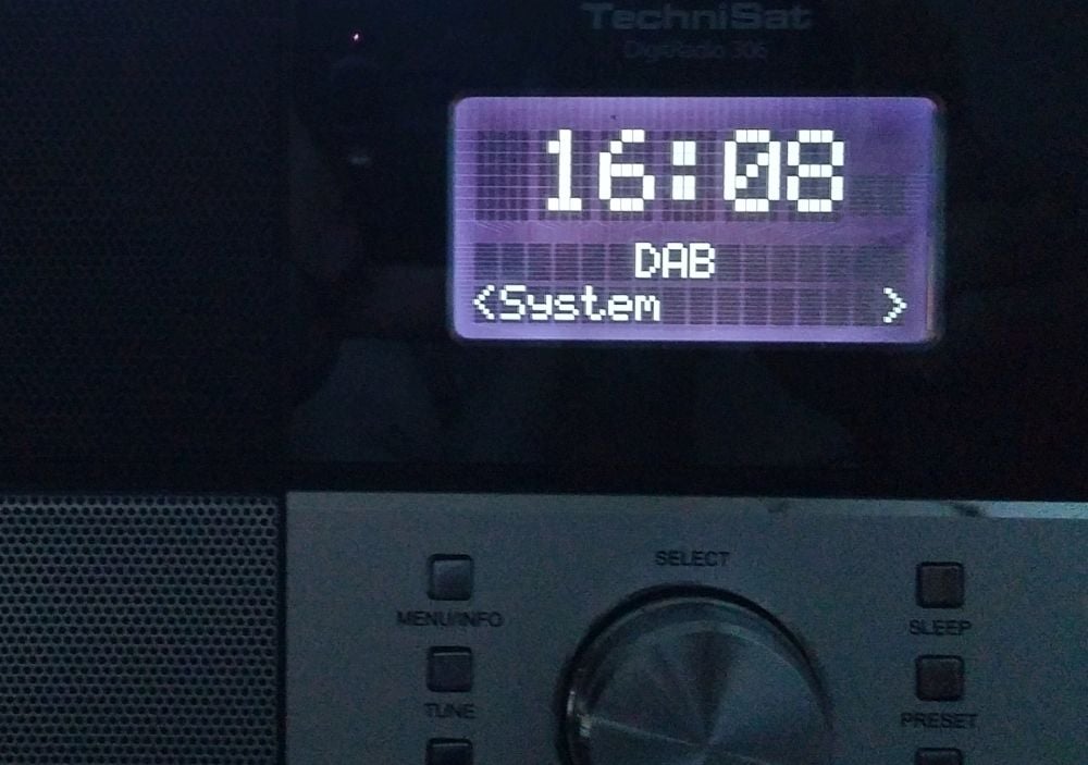 Technisat DigitRadio 306 - DAB - menu nastavení