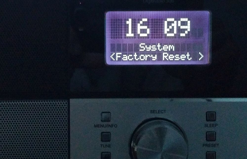 Technisat DigitRadio 306 - DAB - menu nastavení