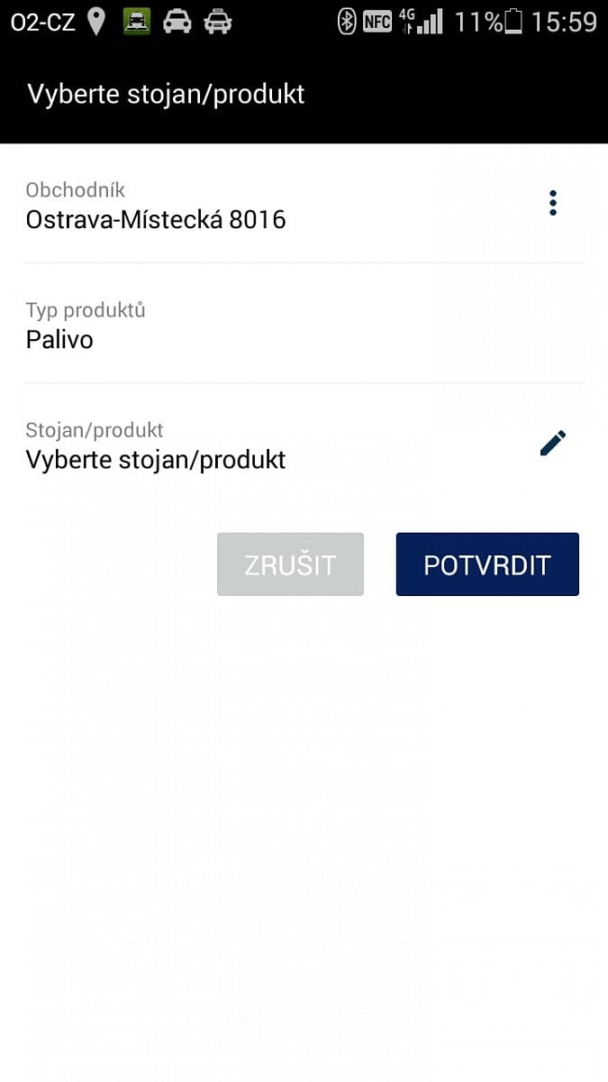 Jste na čerpací stanici, stačí si jen zvolit číslo stojanu.