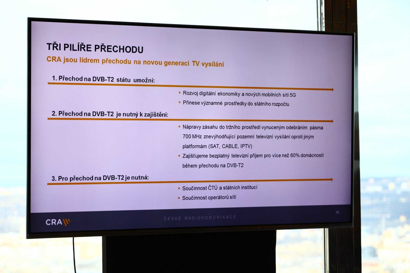 Spuštění přechodové DVB-T2 sítě Českých radiokomunikací