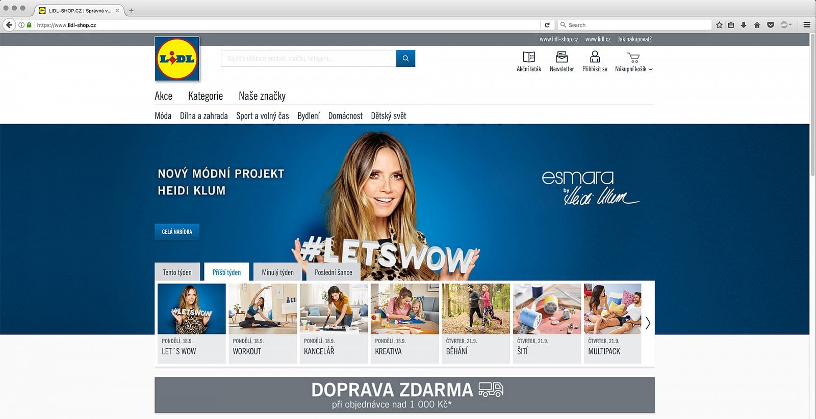 Podoba nového e-shopu