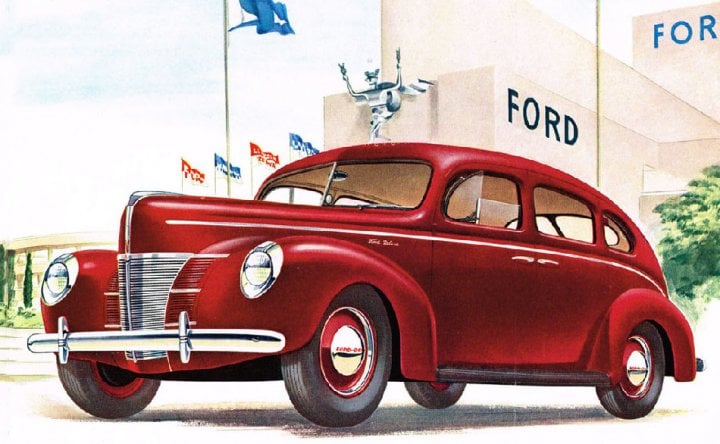 Autor: Archiv Svatopluka Jíchy, se svolením V roce 1940, kdy se prodávala tato generace Fordu V8, ještě Amerika neměla ponětí, že jí Japonsko zatáhne do války. Ale o rok později už začal export podobných vozidel Spojencům