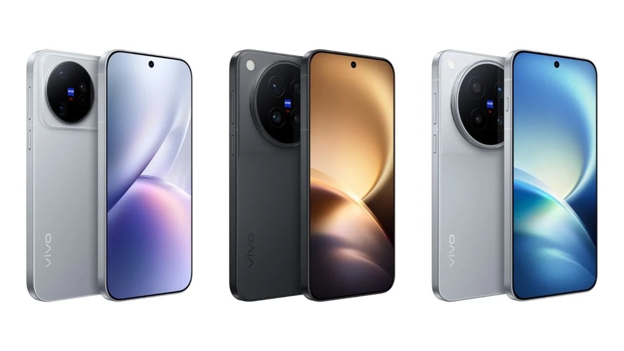 Zleva Vivo X500, X500 Pro a X500 Pro Max.