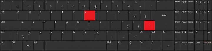 Jak napsat přehlasované U na klávesnici