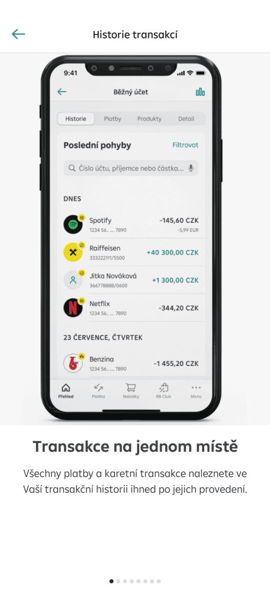 Nová aplikace mobilního bankovnictví Raiffeisenbank. (14. 9. 2022)