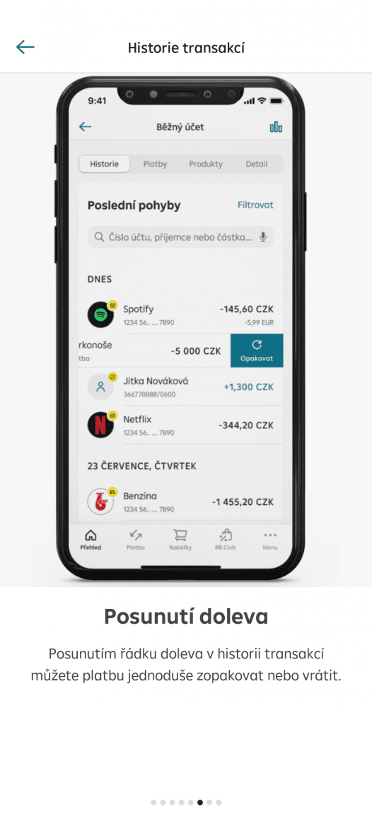 Nová aplikace mobilního bankovnictví Raiffeisenbank. (14. 9. 2022)