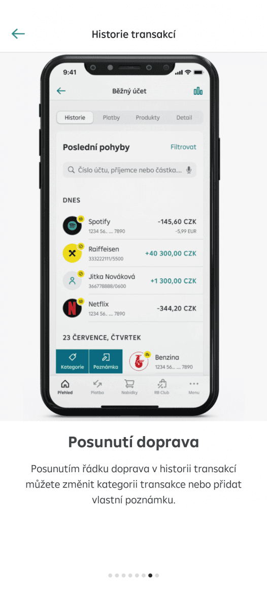 Nová aplikace mobilního bankovnictví Raiffeisenbank. (14. 9. 2022)