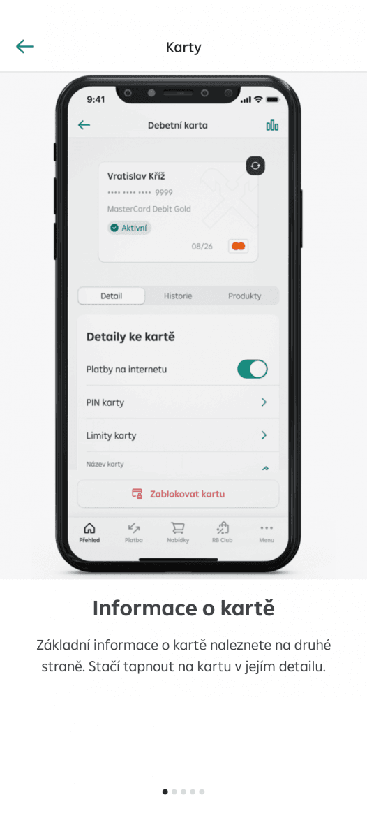 Nová aplikace mobilního bankovnictví Raiffeisenbank. (14. 9. 2022)