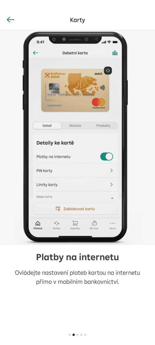 Nová aplikace mobilního bankovnictví Raiffeisenbank. (14. 9. 2022)