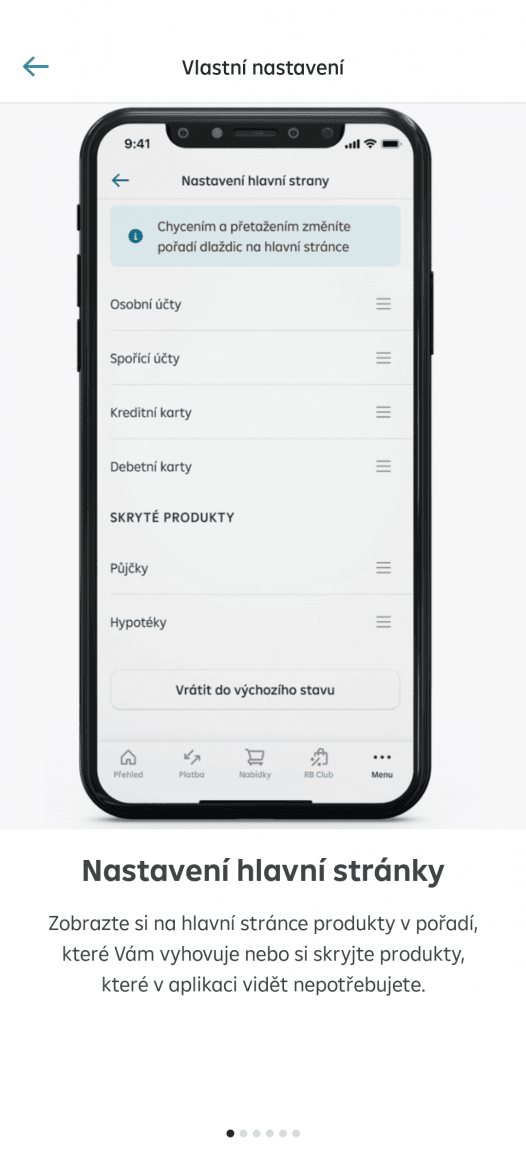 Nová aplikace mobilního bankovnictví Raiffeisenbank. (14. 9. 2022)