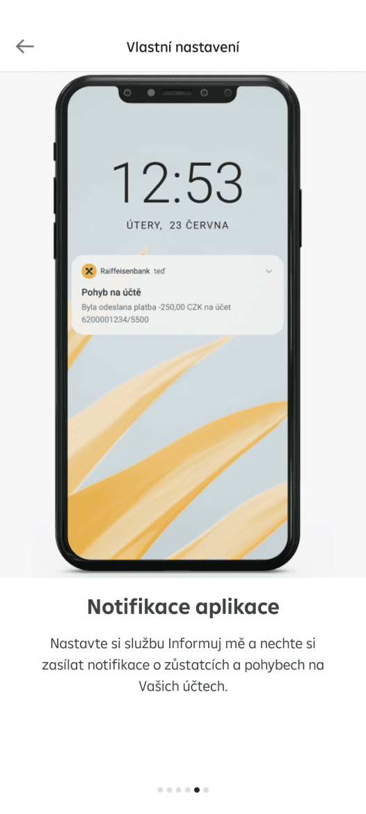 Nová aplikace mobilního bankovnictví Raiffeisenbank. (14. 9. 2022)