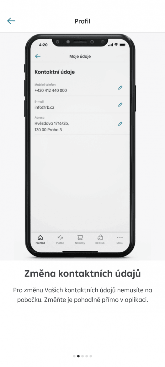 Nová aplikace mobilního bankovnictví Raiffeisenbank. (14. 9. 2022)