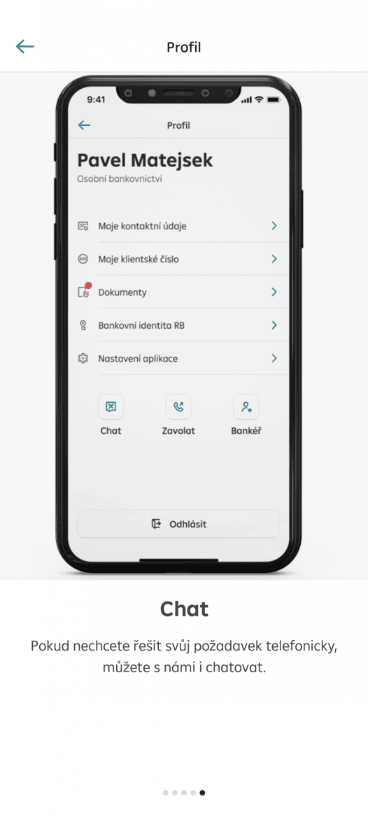 Nová aplikace mobilního bankovnictví Raiffeisenbank. (14. 9. 2022)