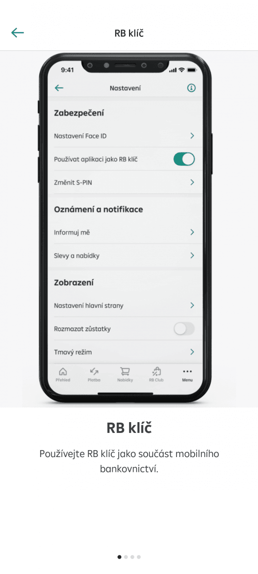 Nová aplikace mobilního bankovnictví Raiffeisenbank. (14. 9. 2022)