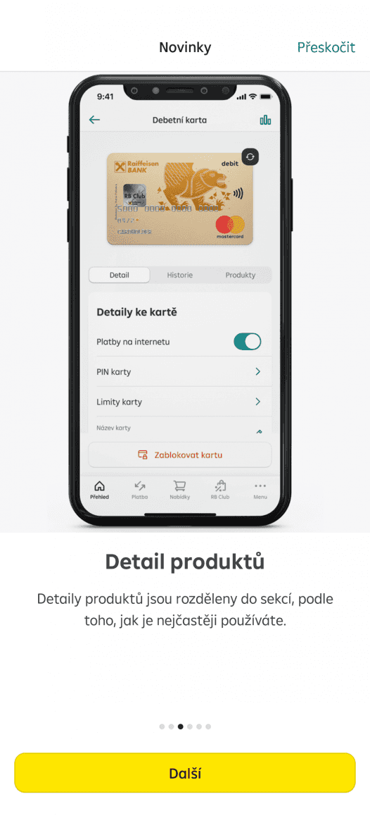 Nová aplikace mobilního bankovnictví Raiffeisenbank. (14. 9. 2022)
