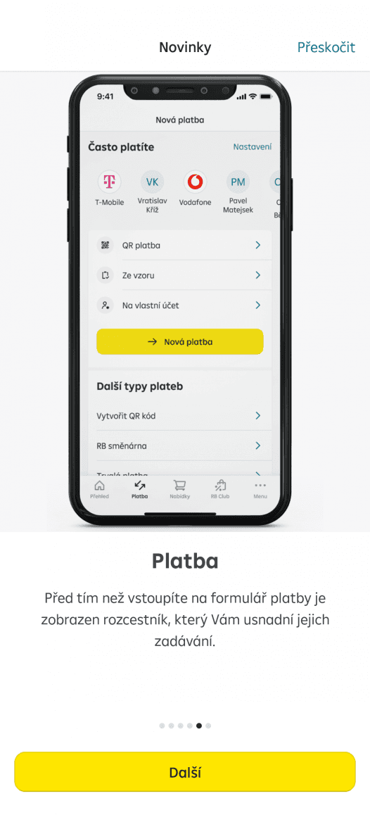 Nová aplikace mobilního bankovnictví Raiffeisenbank. (14. 9. 2022)