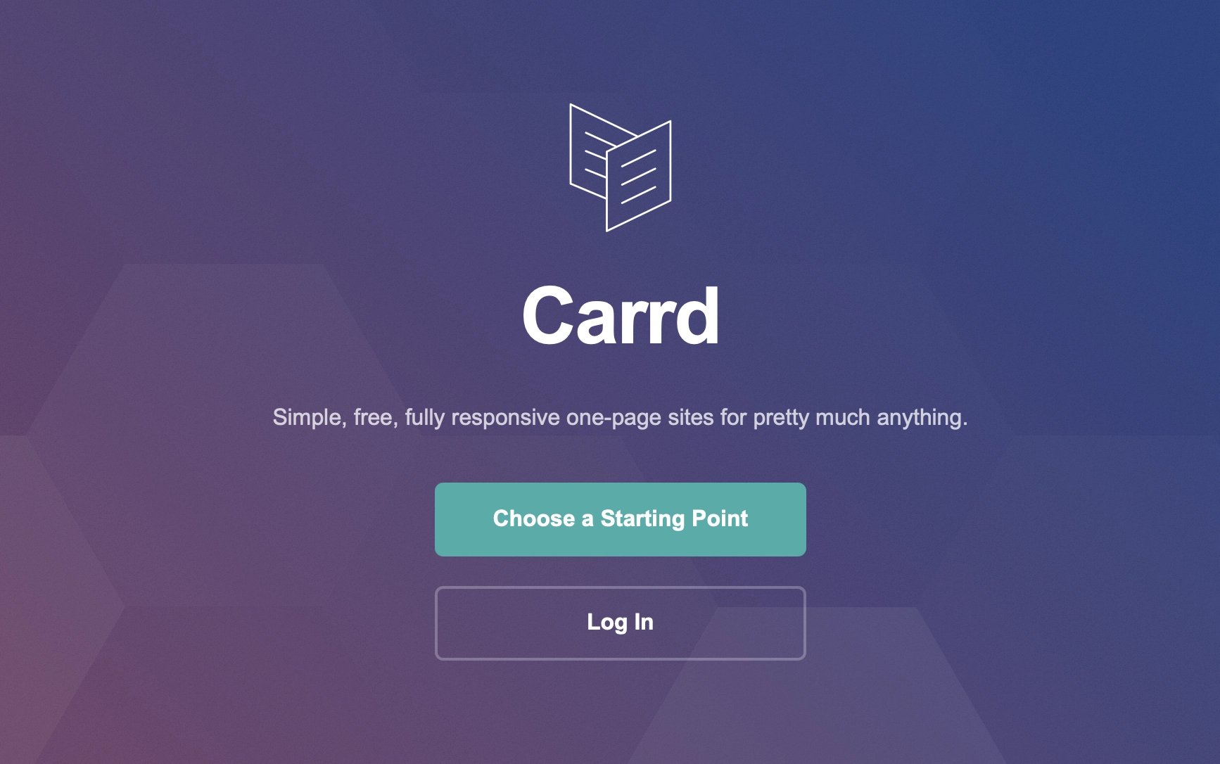 Osobní profil na Carrd.co