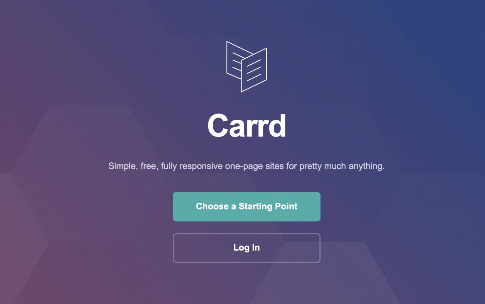 Osobní profil na Carrd.co