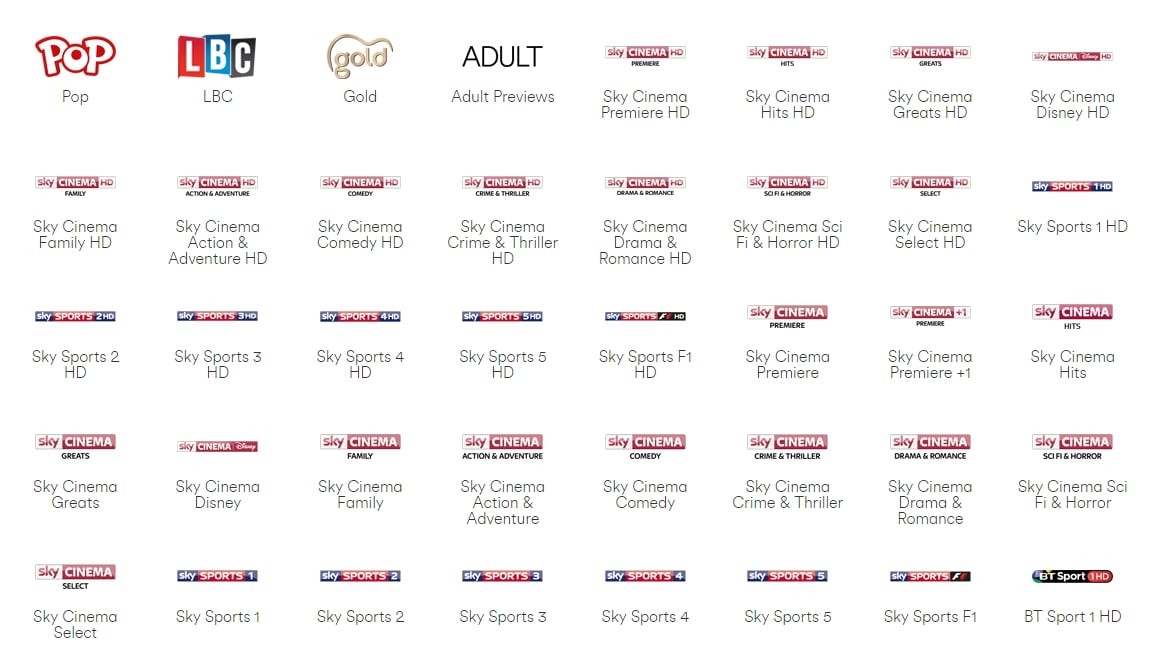 Programová nabídka Virgin TV