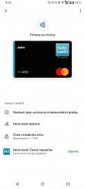 Platební karty Hello bank! nově podporují Google Pay. (05/2021)