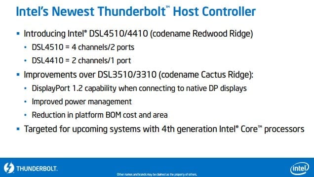 Intel Thunderbolt, prezentace z NAN 2013