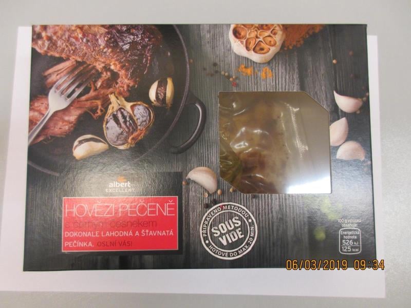 57 nálezů v kategorii nebezpečných potravin. Albert Brno, Hovězí pečeně s černým česnekem - Sous Vide. Výrobek obsahoval alergen - celer, který nebyl uveden na obale výrobku. Výrobek může způsobit zdravotní komplikace lidem alergickým na celer.