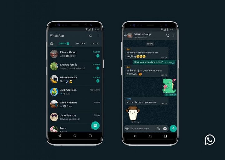 whatsapp dark mode