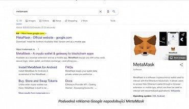 Podvodné stránky, které se tváří jako kryptopeněženky