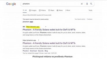 Podvodné stránky, které se tváří jako kryptopeněženky