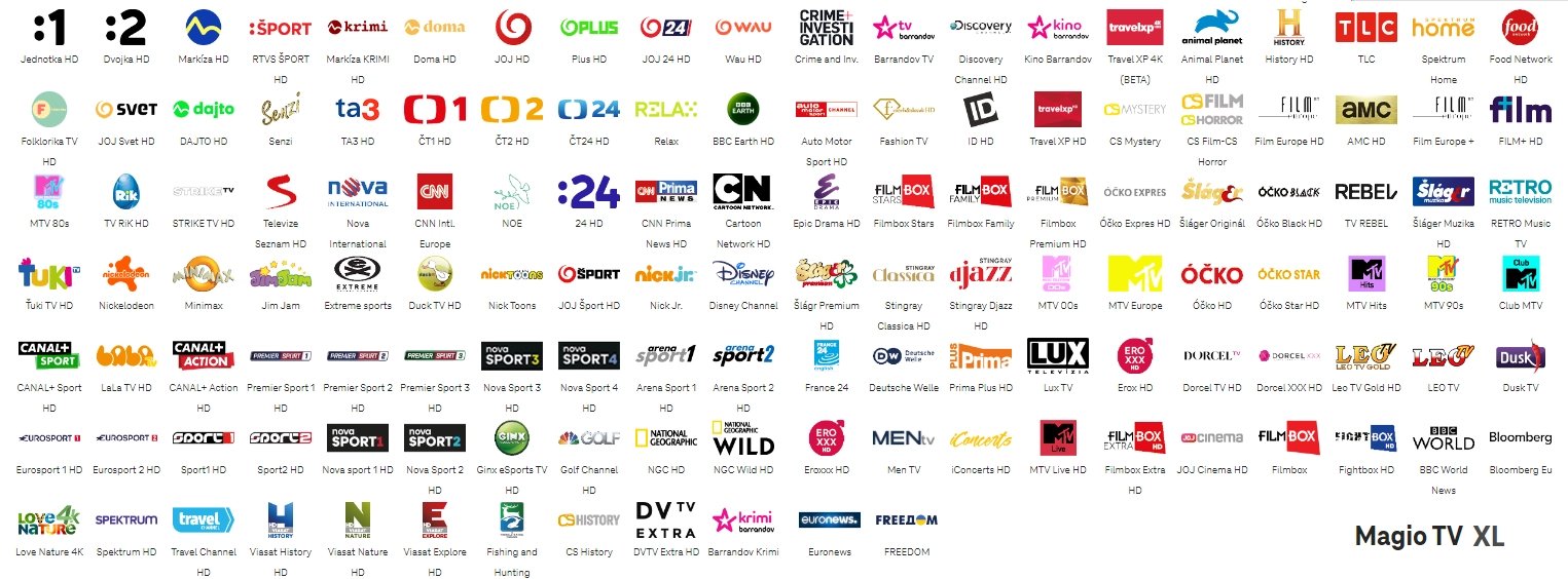 Programová nabídka základního tarifu XL Magio TV