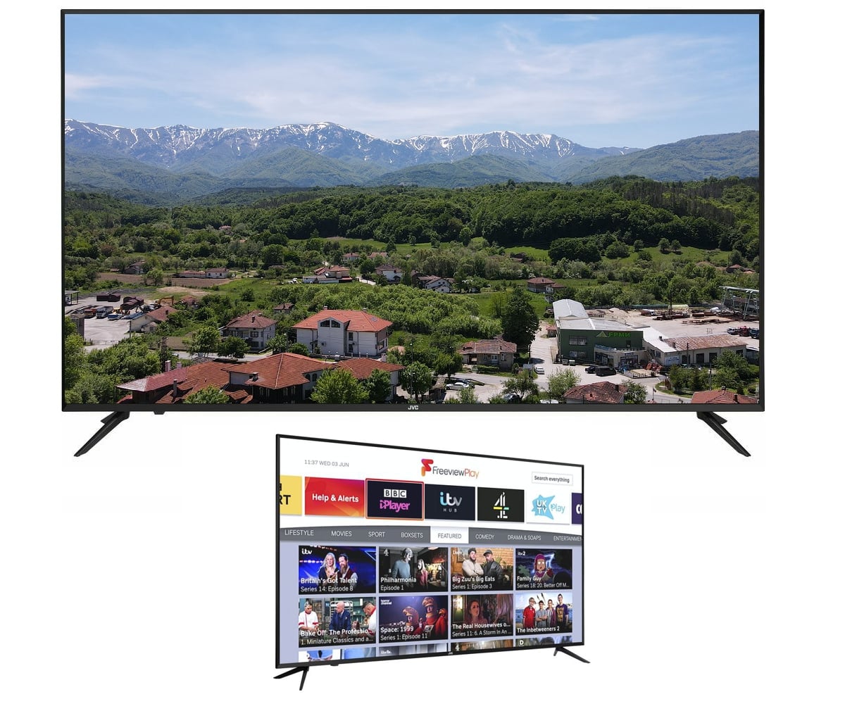 JVC TV model „810“ v obou variantách OS