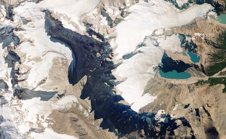 Cerro Chaltén v Argentině (kolmý snímek)