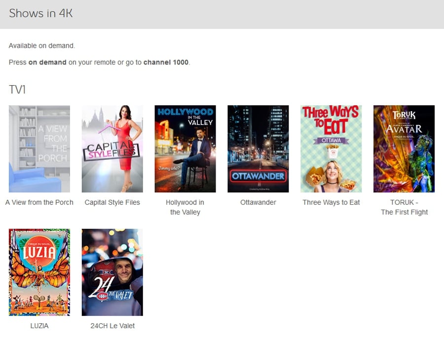 Aktuální 4K nabídka