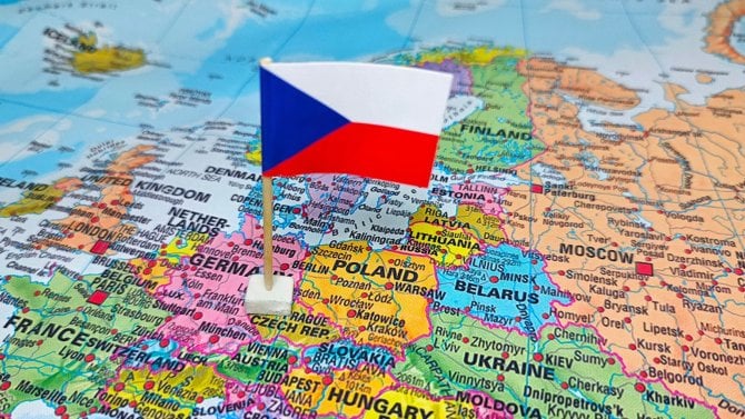 Česko, Evropa, mapa