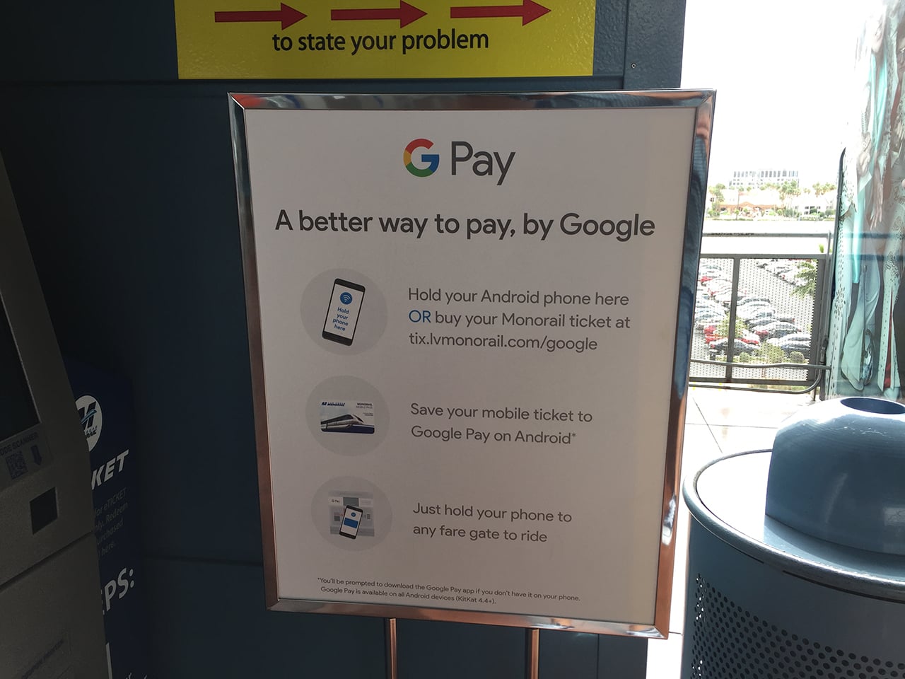 Placení pomocí Google Pay a mobilu v Las Vegas Monorail