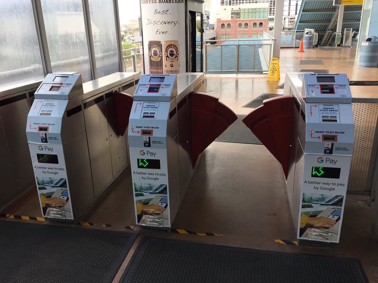 Placení pomocí Google Pay a mobilu v Las Vegas Monorail