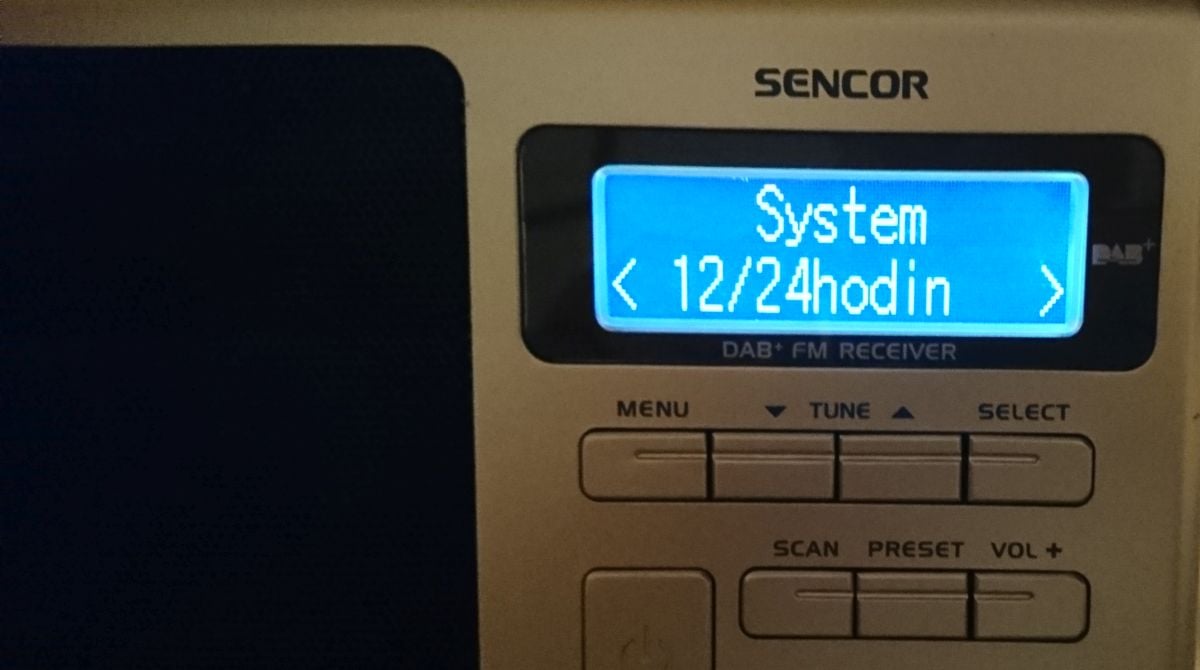 Nabídka v položce "Hlavni menu".