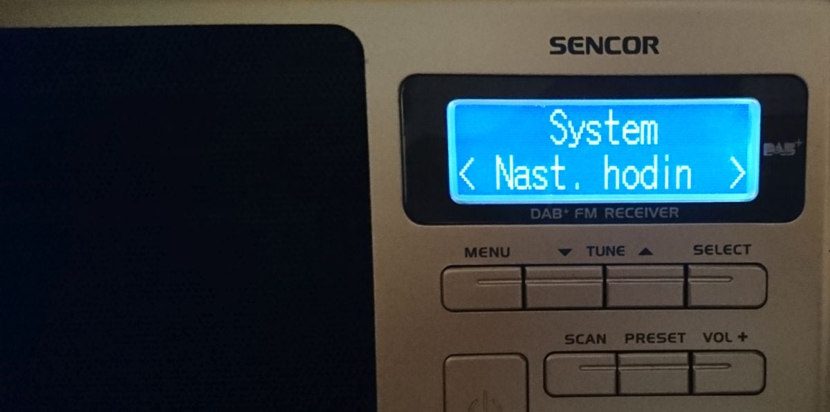 Nabídka v položce "Hlavni menu".