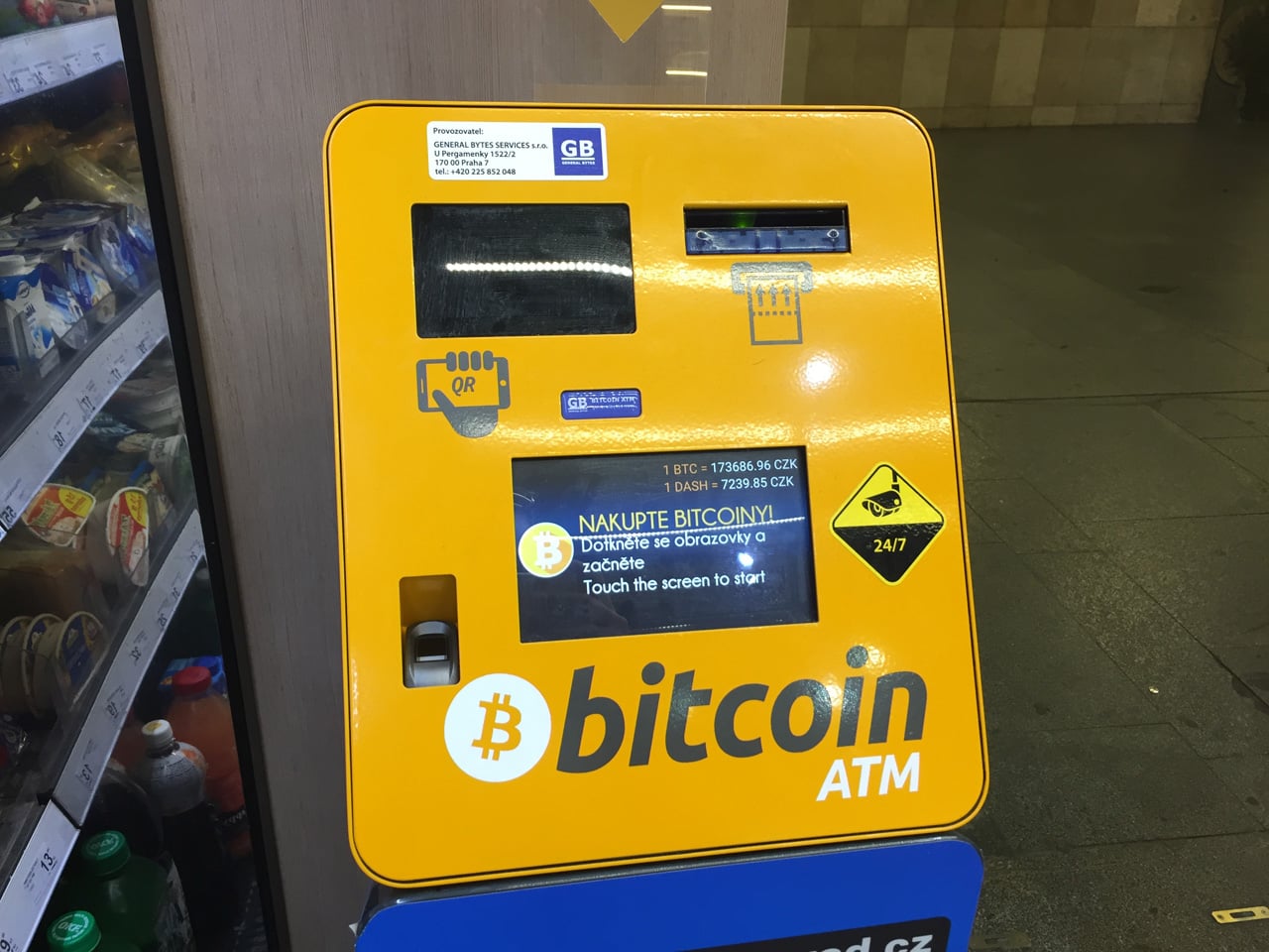 Bankomaty na bitcoin v pražském metru