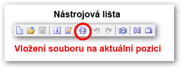 Nástrojová lišta.