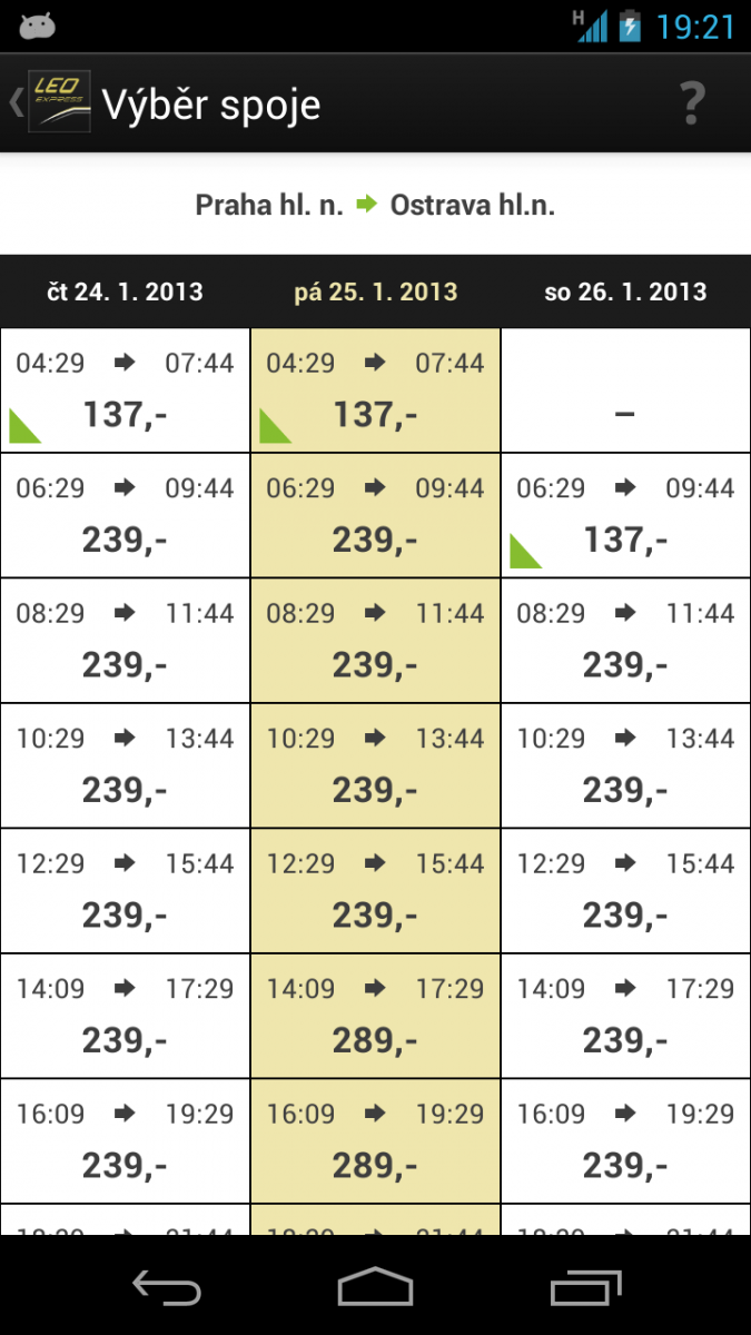 Aplikace pro Leo Express