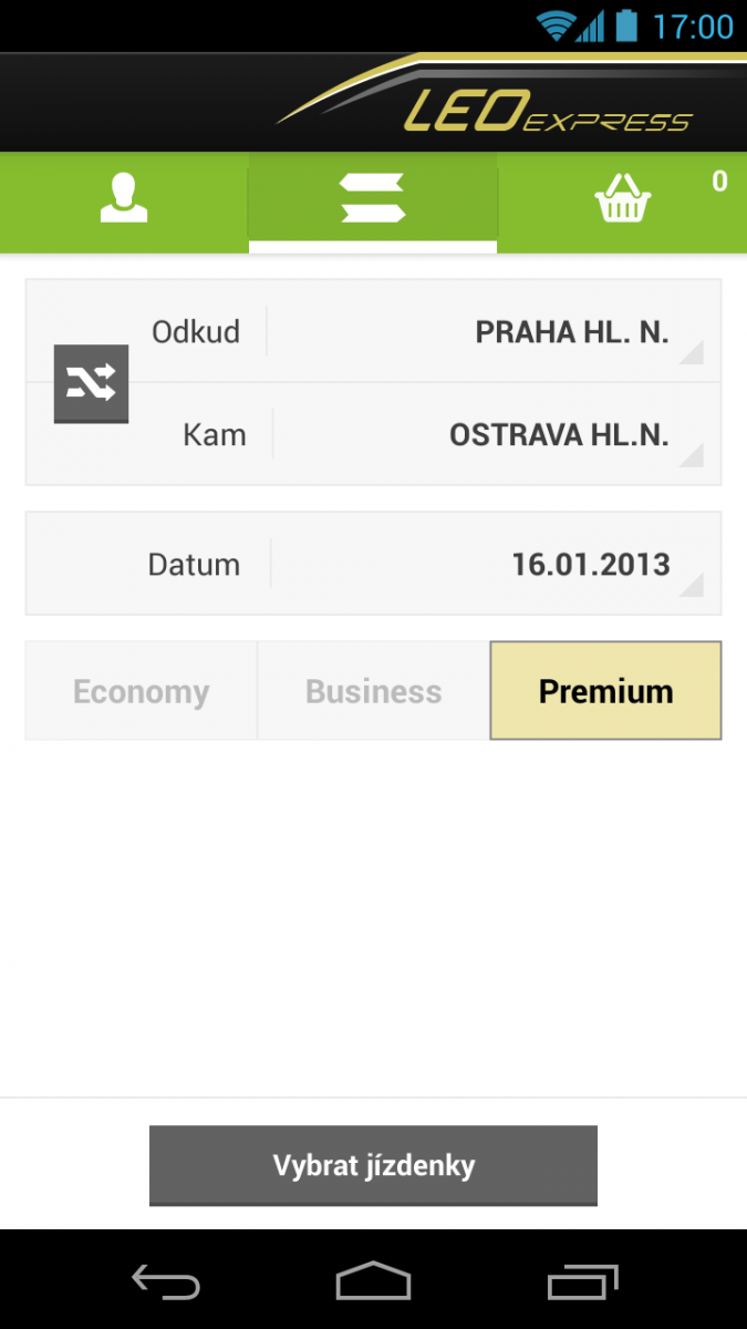 Aplikace pro Leo Express