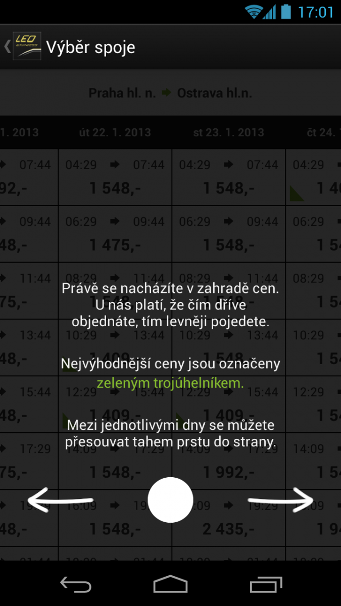 Aplikace pro Leo Express