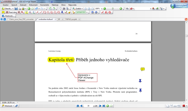 <p>Možnosti úpravy dokumentu nejsou nijak rozsáhlé, ale postačí</p>