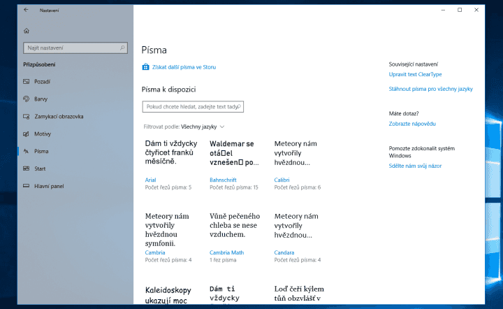 Nestačí vám dostupná písma? Najděte další ve Storu