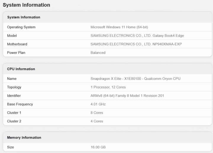 Test notebooku Samsung Galaxy Book4 Edge s procesorem Qualcomm Snapdragon X Elite