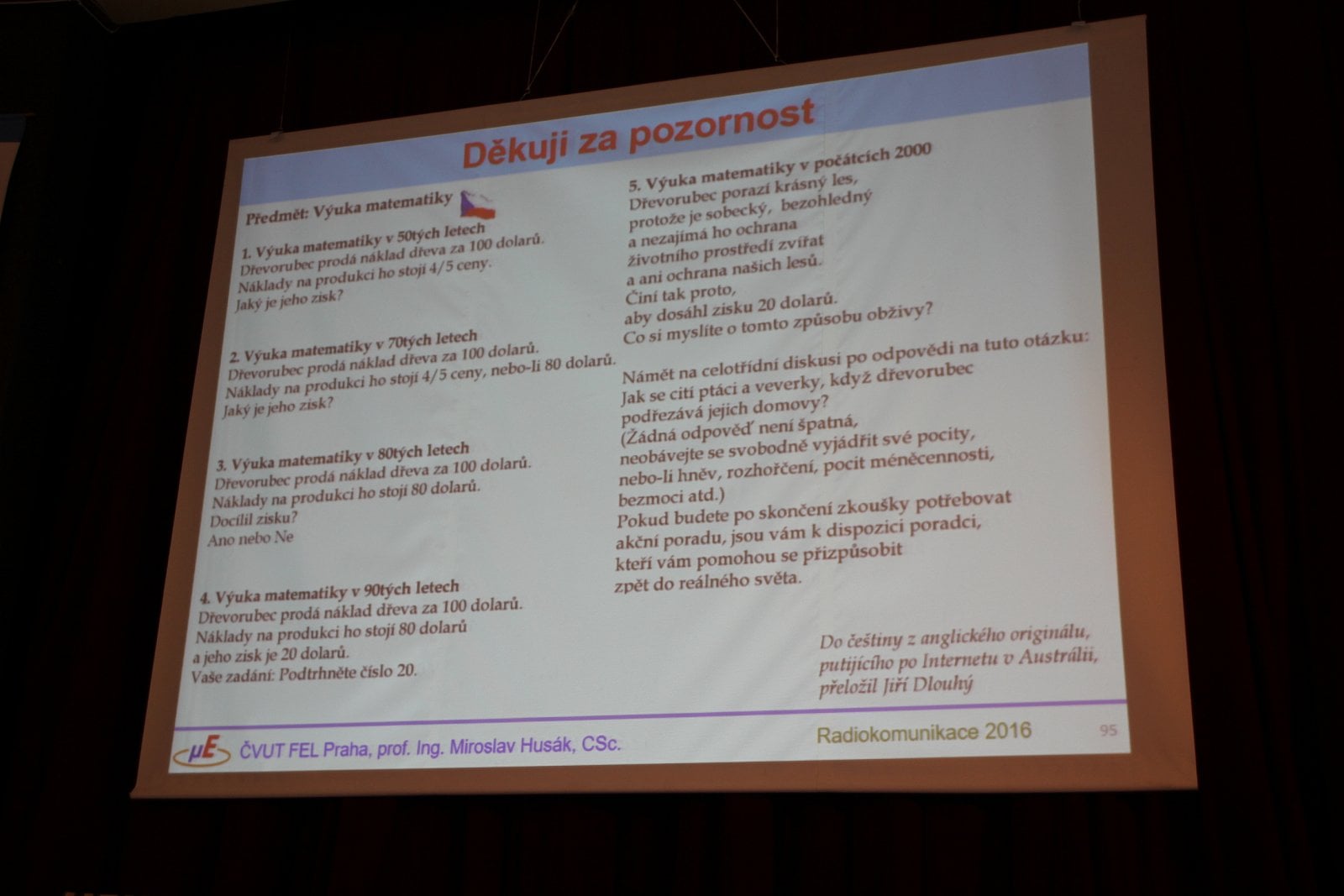 XXVI. konference Radiokomunikace - třetí den